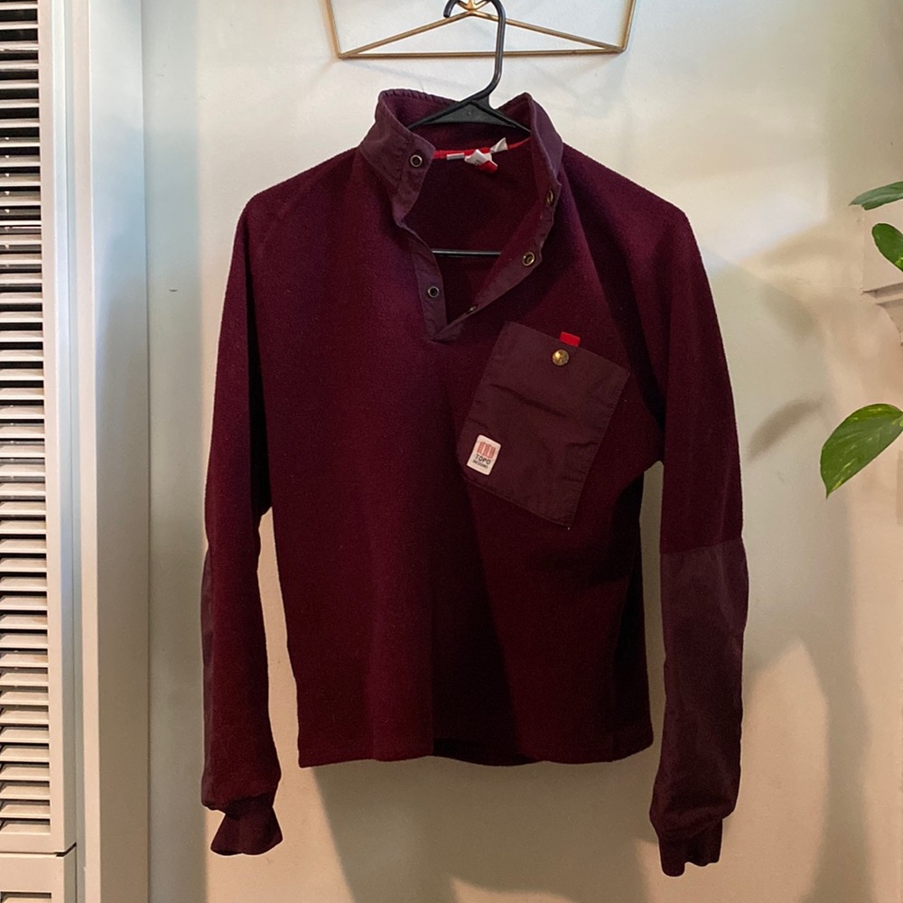 TOPO Designs Unisex maroon fleece